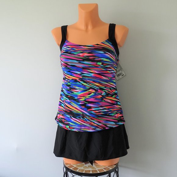 Reebok Other - NWT Reebok Glassworks 2 Pc Skirted Tankini Set